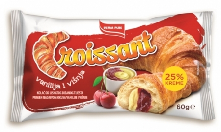 Croissant kakao i visnja